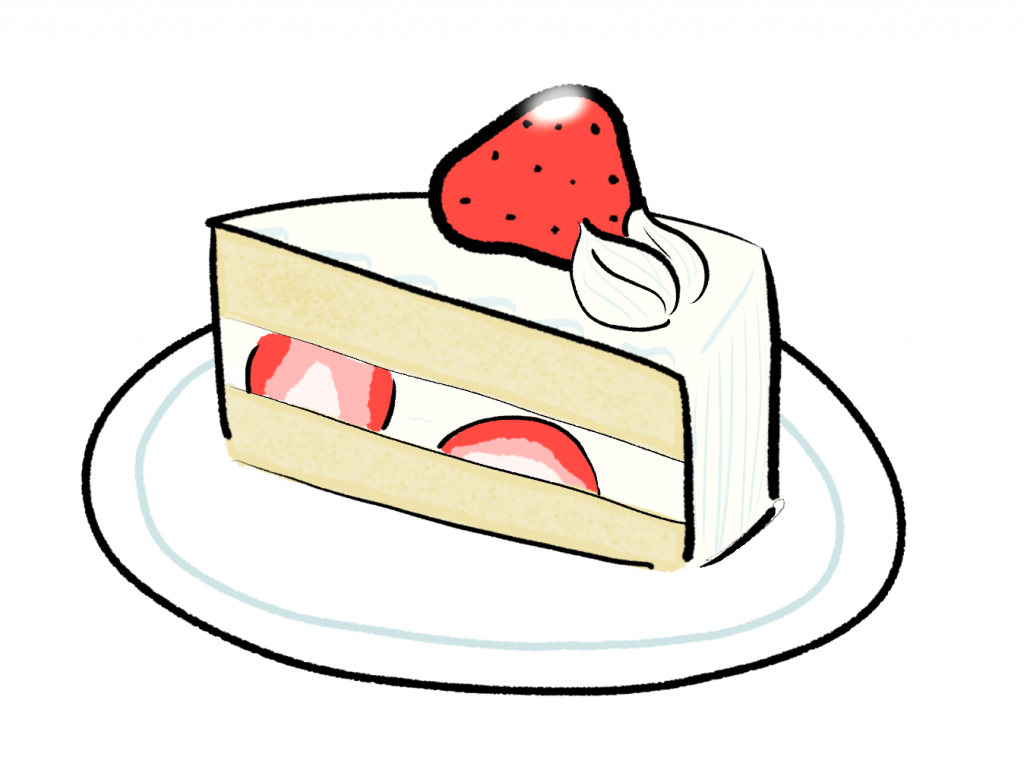 苺のショートケーキのイラスト素材 栗熊ひろよブログ