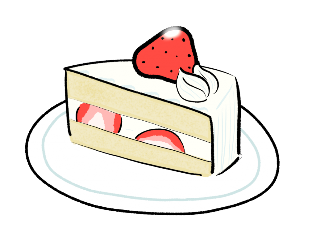 苺のショートケーキのイラスト素材 栗熊ひろよブログ