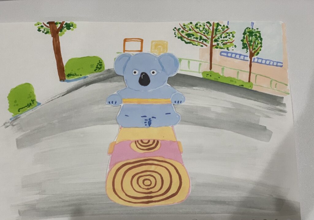背景とコアラの融合